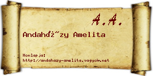 Andaházy Amelita névjegykártya